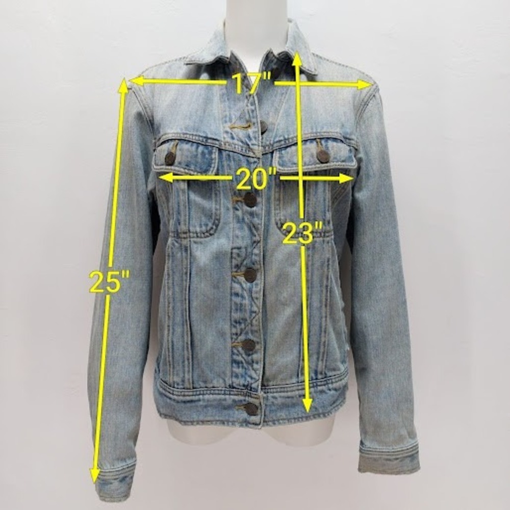 Wilfred Free Denim Jacket Women's Small Light Blue Cotton Button Up‎ Casual Norm - Picture 9 of 9